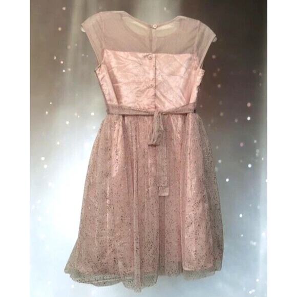 Girls Jonah, Michelle, Pink Sparkly Dress Rose Gold Size 10/12 - Picture 3 of 7